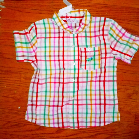 Gingham Cath Kids Kidston button down size 5-6 new - Picture 1 of 4